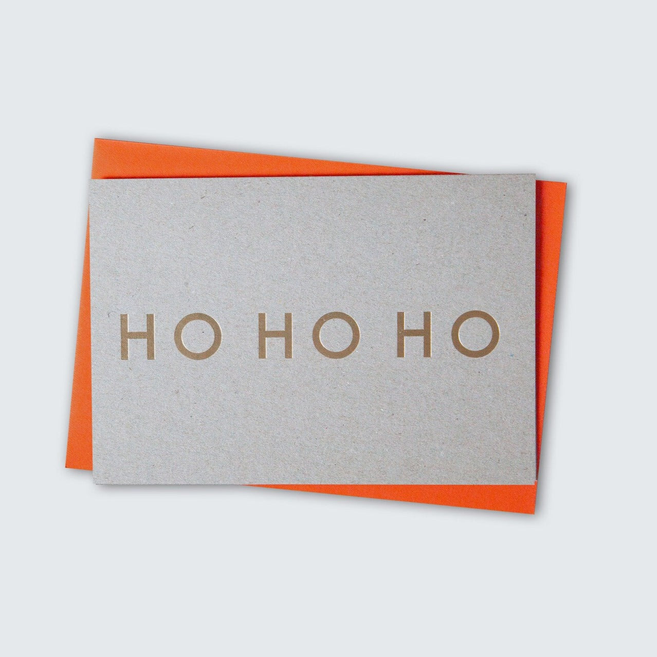 Картичка Hohoho - Brass on Recycled Grey